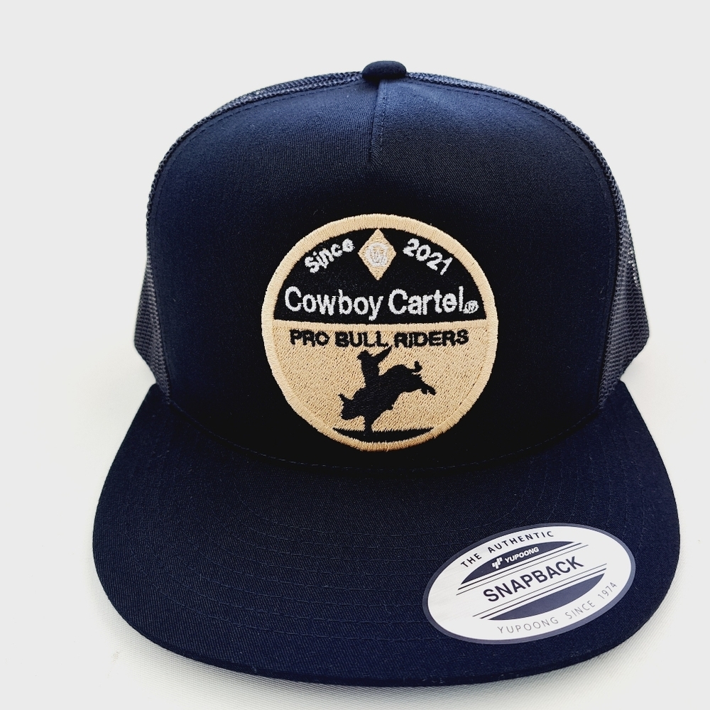 Cowboy Cartel Flat Bill Trucker Mesh Snapback Embroidered Patch